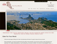 Tablet Screenshot of edenforyourworld.com